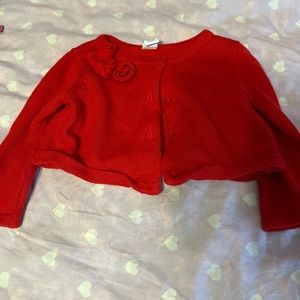 Janie and Jack red button sweater